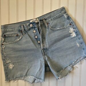 Agolde Parker Long Denim Shorts